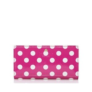 Kate Spade New York Carlisle Street Stacy Hot Pink Polka Dot Bi-Fold Wallet